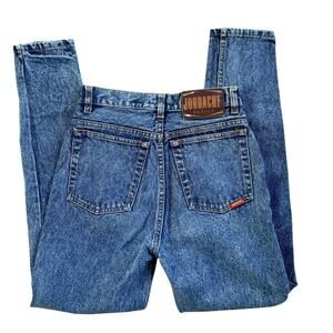 Vtg 1980s 1990s Jordache Stone Wash Ankle Button Detail High Waisted Jeans 26’